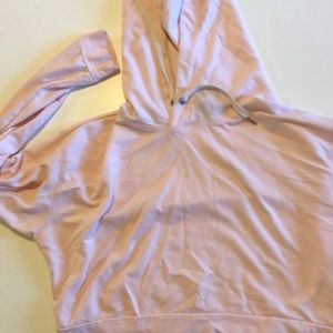 Light pink cropped hoodie